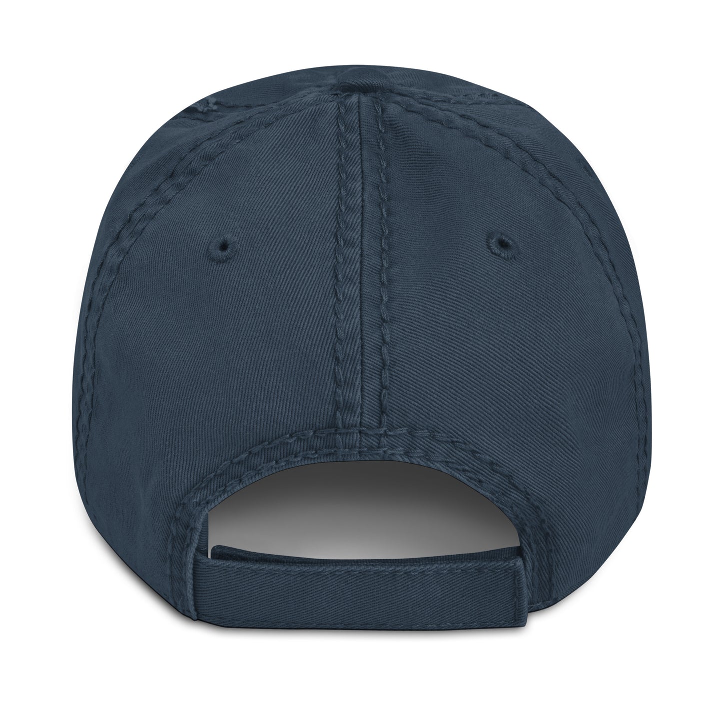 Block Island Embroidered Distressed Dad Hat (Navy)