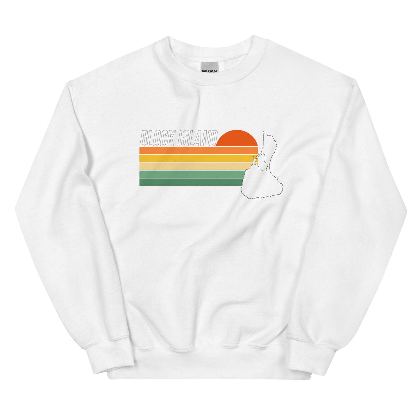 Block Island Sunset Unisex Crew Neck Sweatshirt