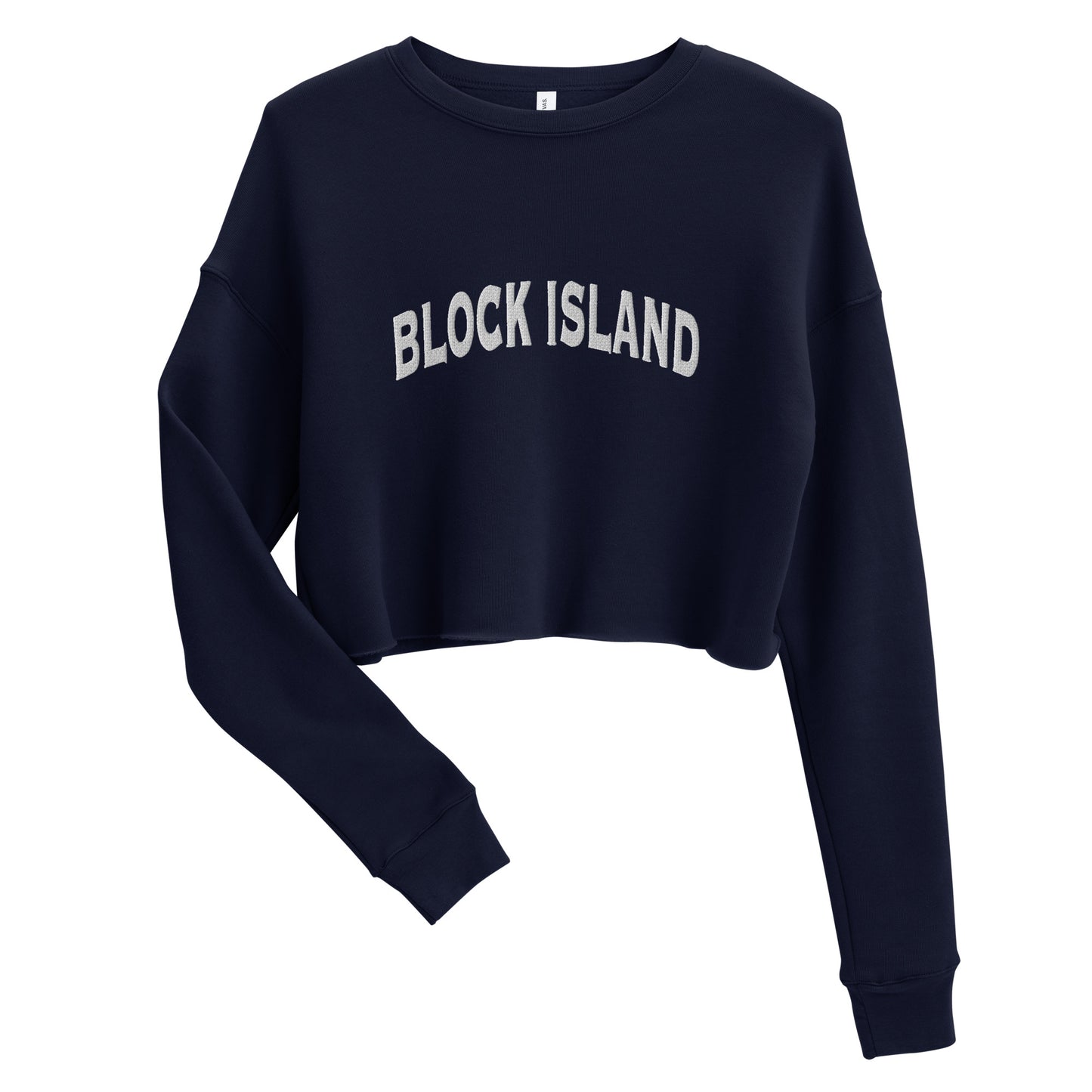 Block Island Embroidered Crop Sweatshirt