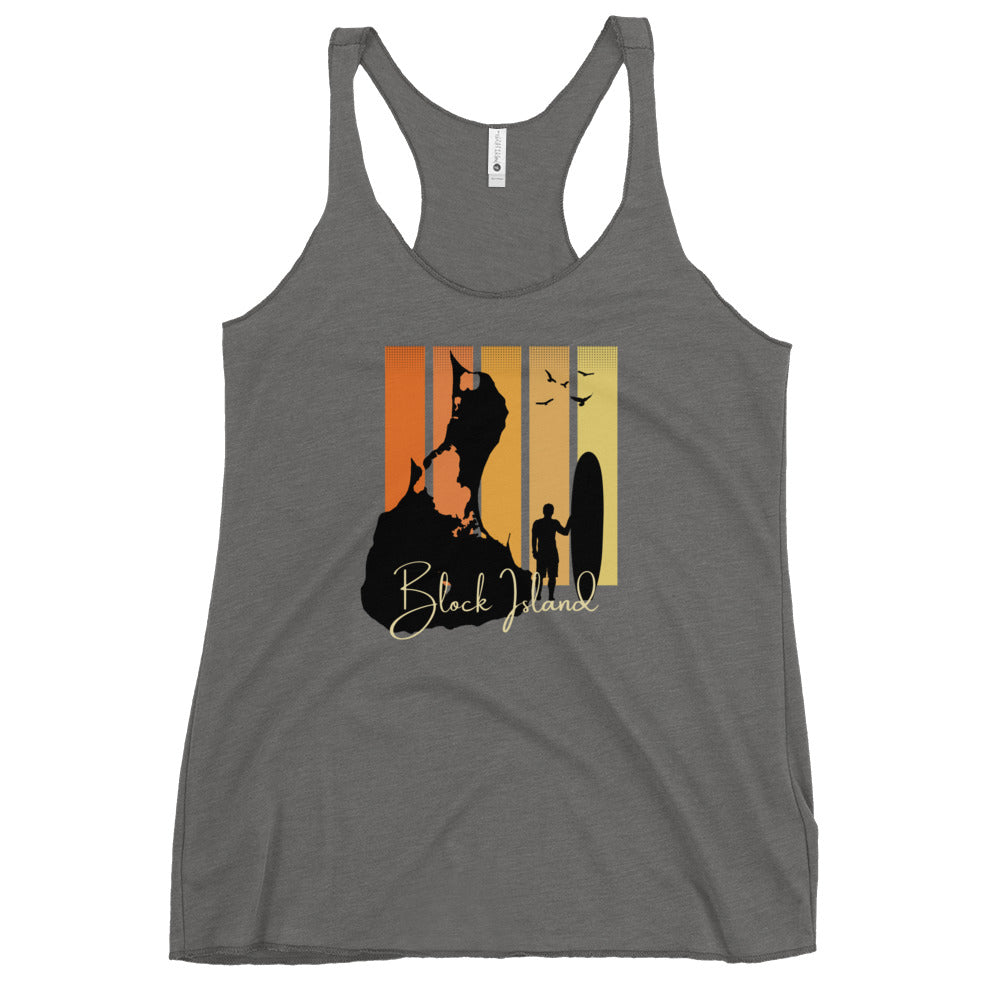 Women's Racerback Block Island Surf Board Tank