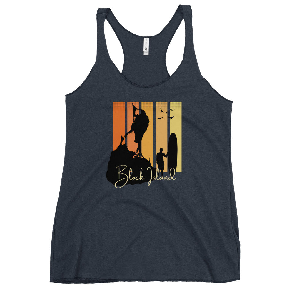 Women's Racerback Block Island Surf Board Tank