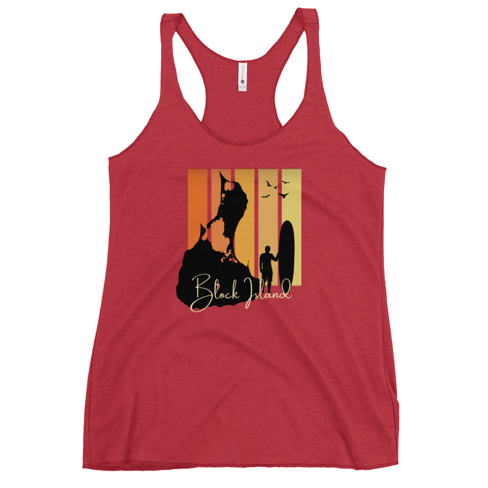Women's Racerback Block Island Surf Board Tank