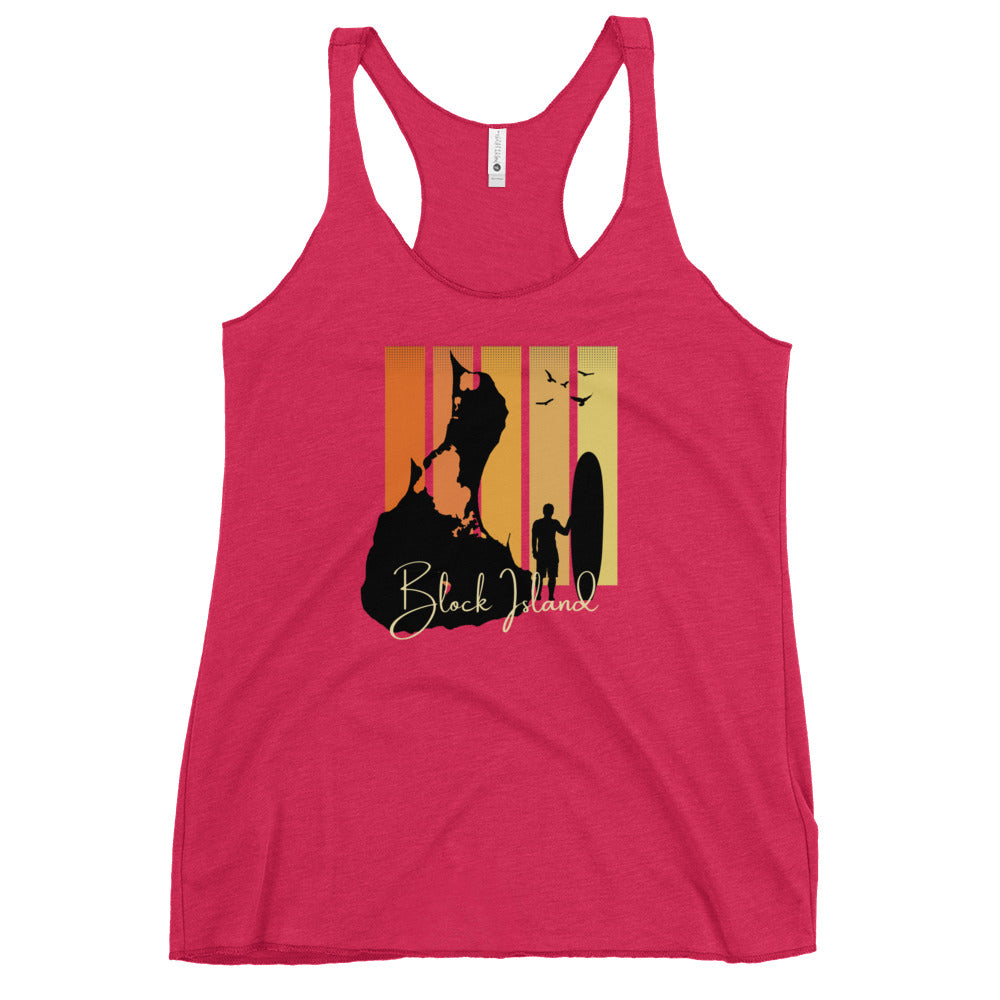 Women's Racerback Block Island Surf Board Tank