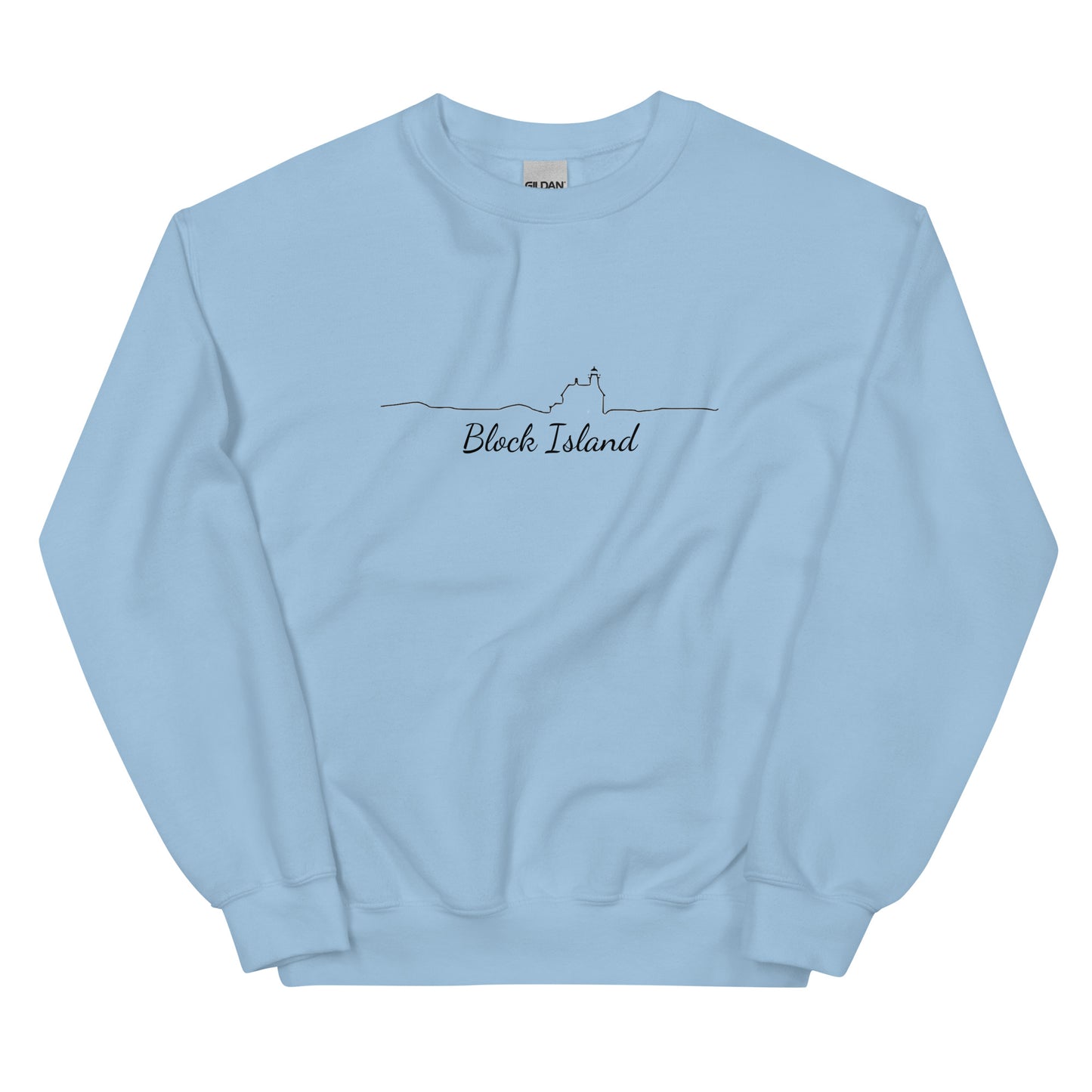 Block Island Line Unisex Crew Neck