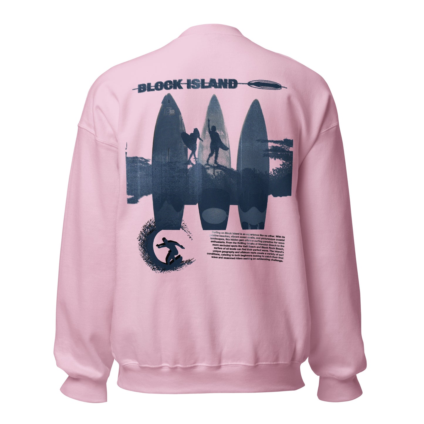 Block Island Surfers Two-Sided Unisex Crew Neck