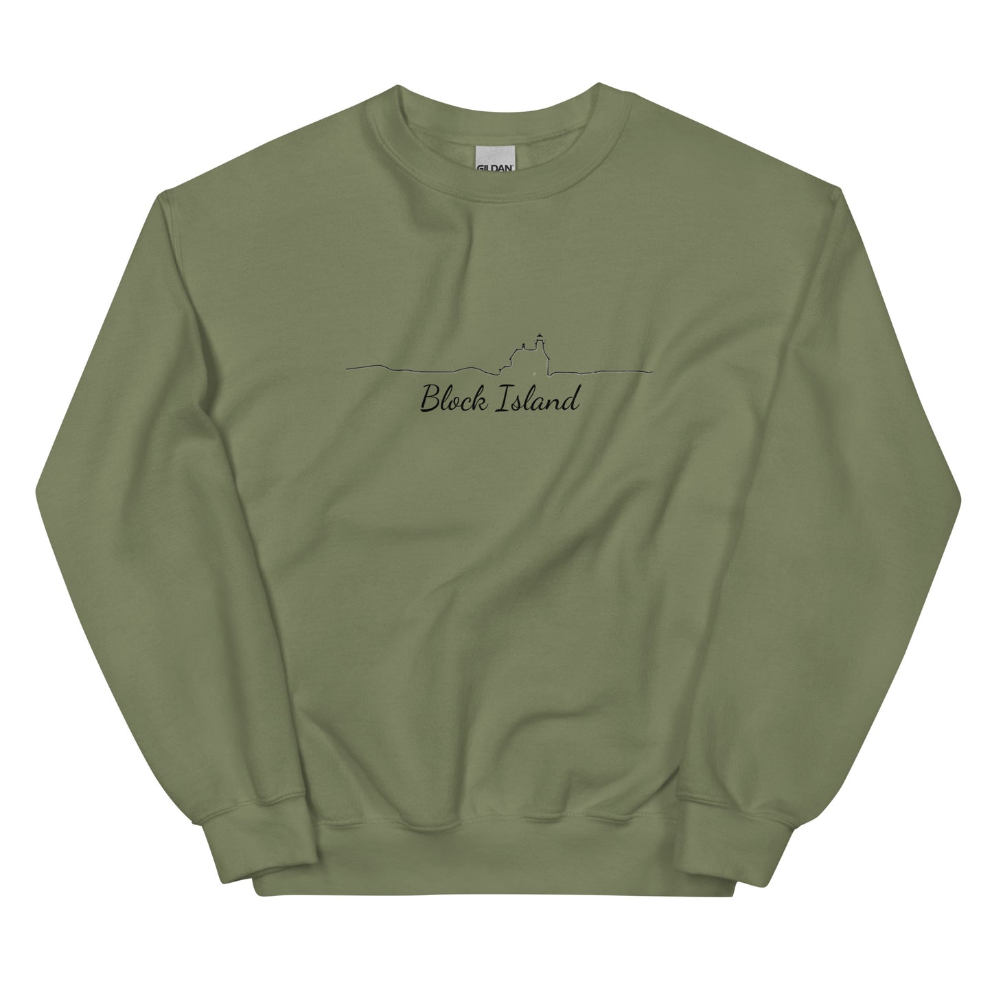 Block Island Line Unisex Crew Neck