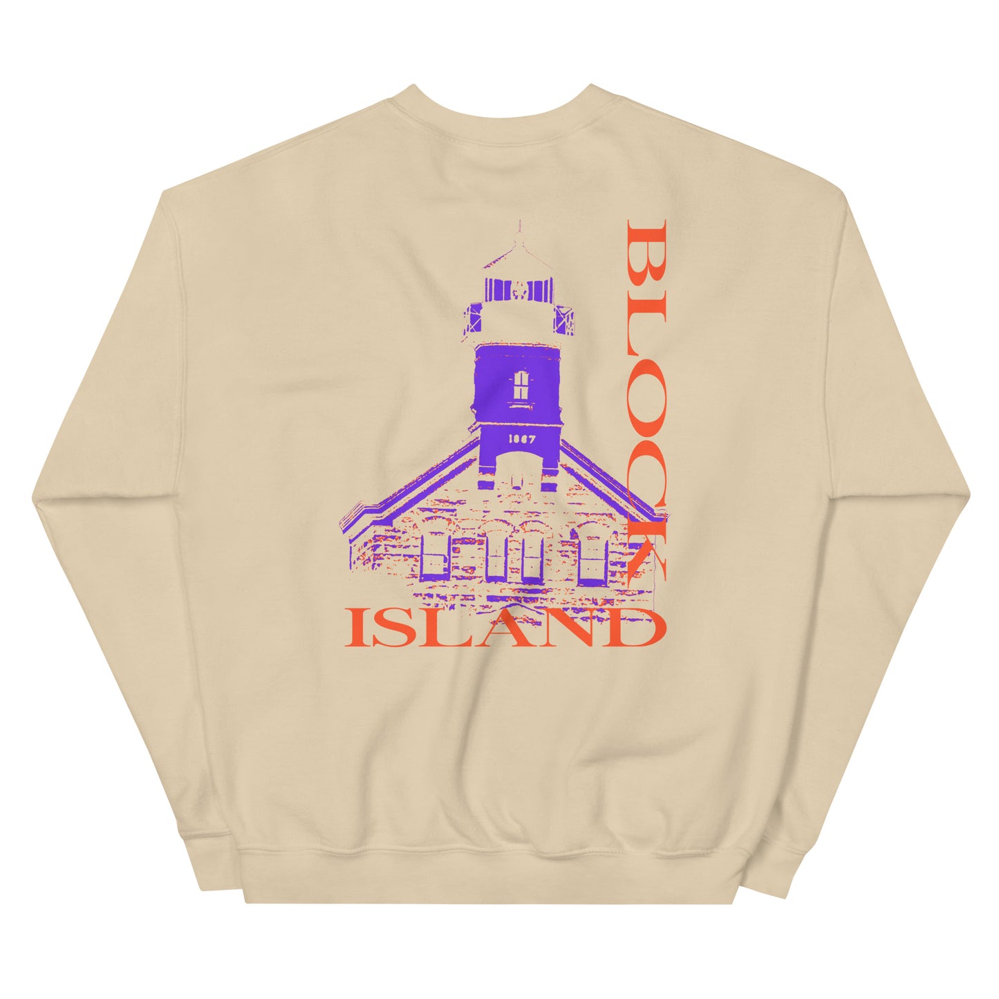 North Lighthouse Print Logo Two-Sided Unisex Crew Neck