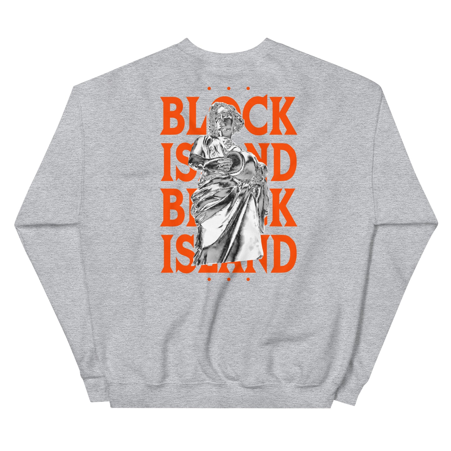 Rebecca Statue Print Logo Two-Sided Unisex Crew Neck