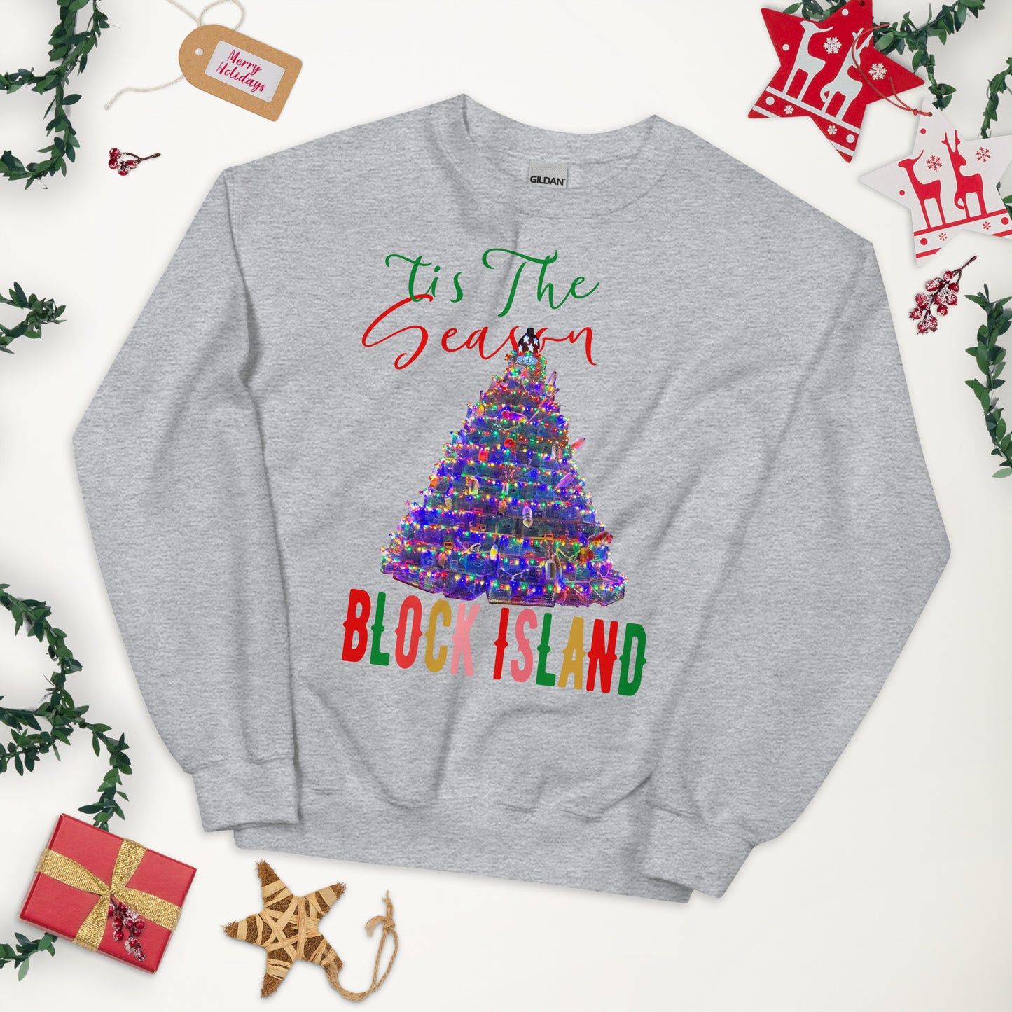 Lobster Pot Tree Crew Neck
