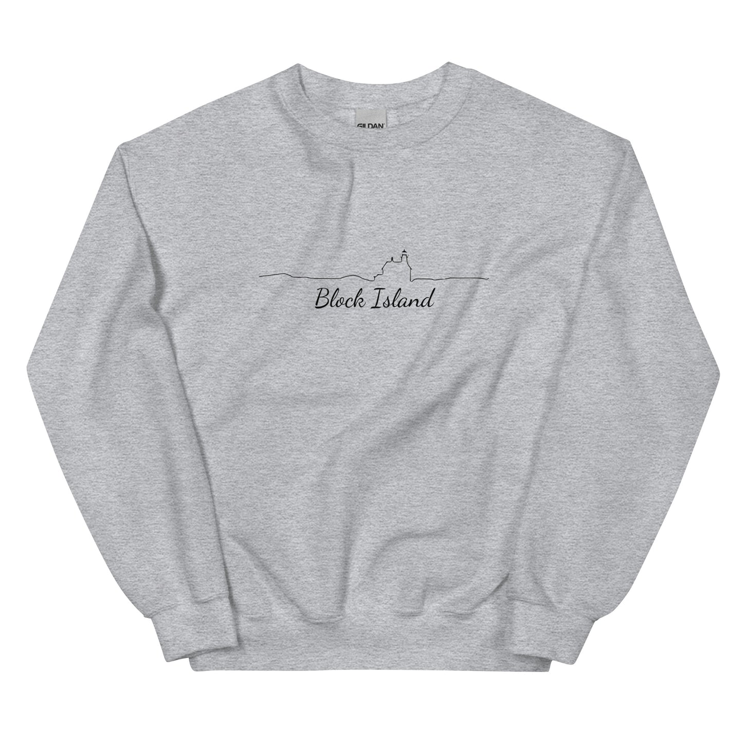 Block Island Line Unisex Crew Neck