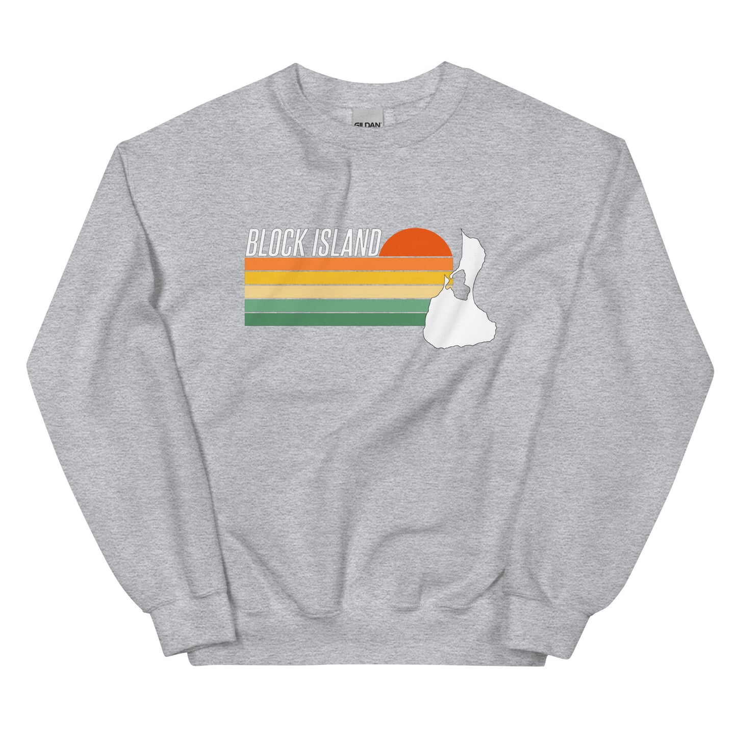 Block Island Sunset Unisex Crew Neck Sweatshirt