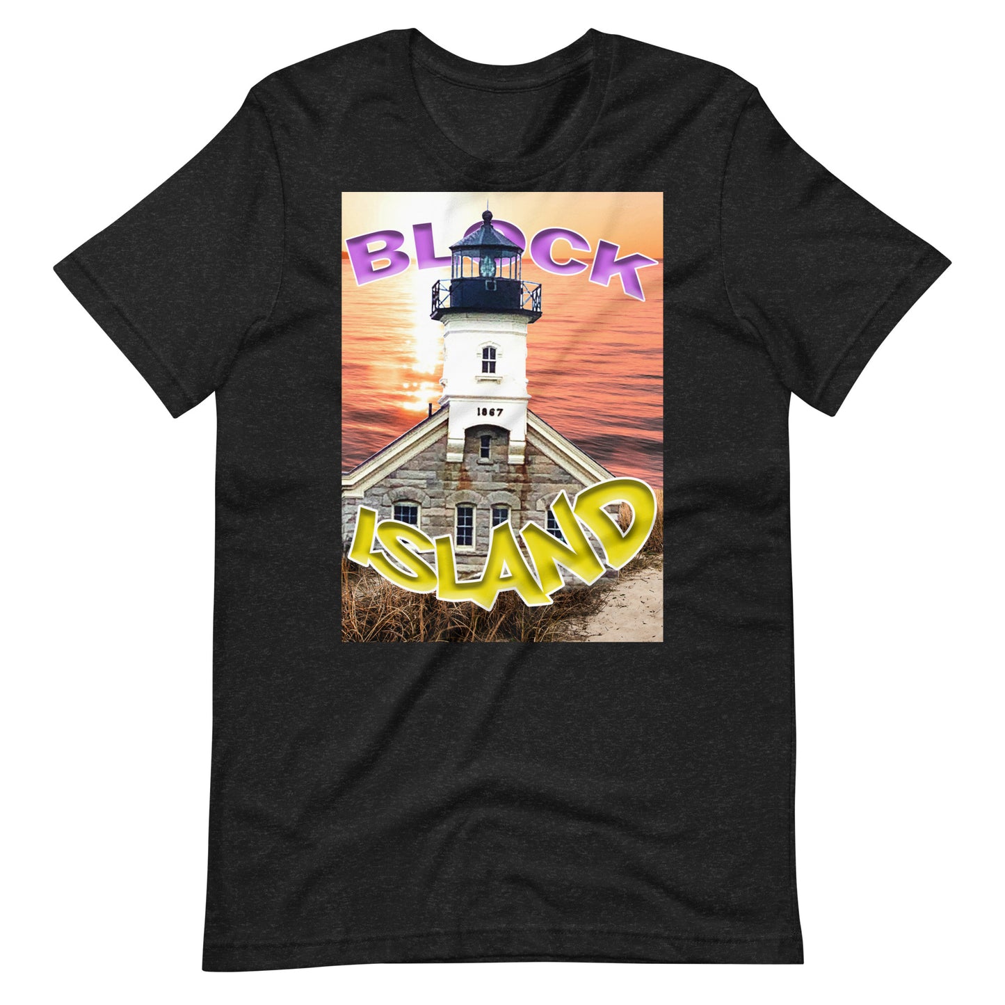 Block Island Lighthouse Print Logo Tee