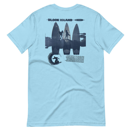 Block Island Surfers Two Sided Print Logo Tee