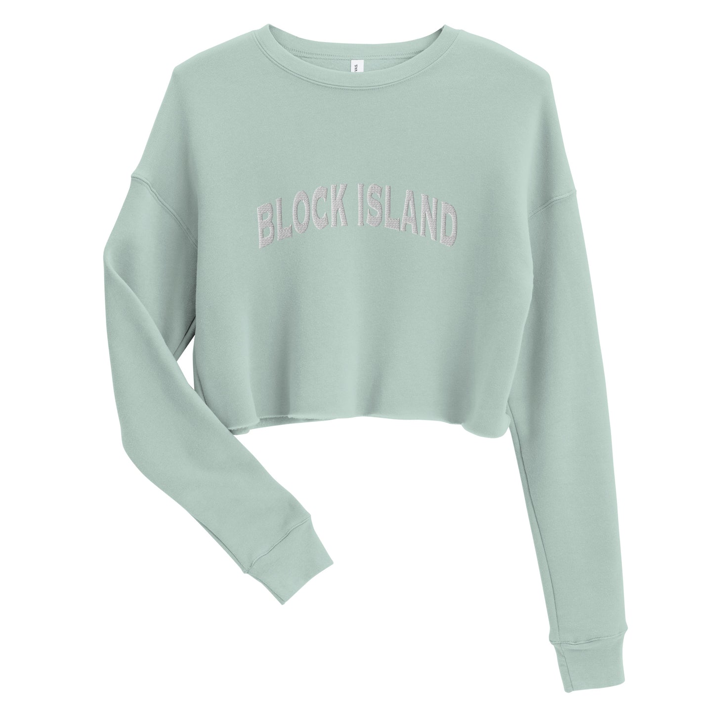 Block Island Embroidered Crop Sweatshirt