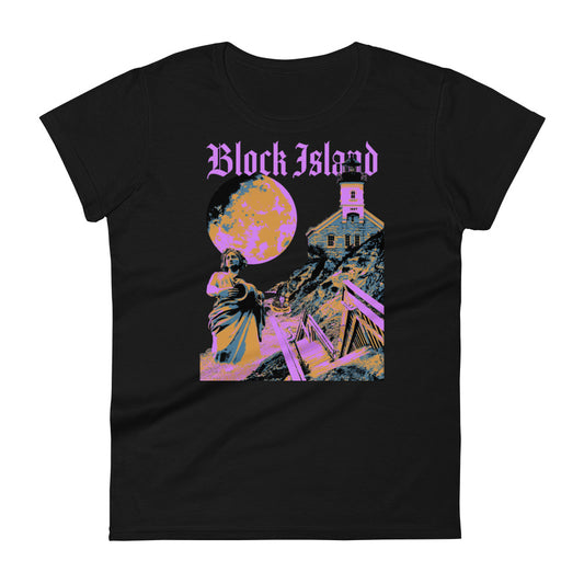 Moon Over Block Island Women's T-Shirt