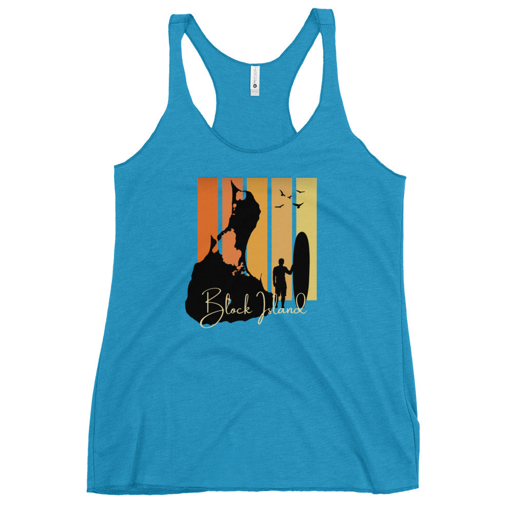 Women's Racerback  Block Island Surf Board Tank